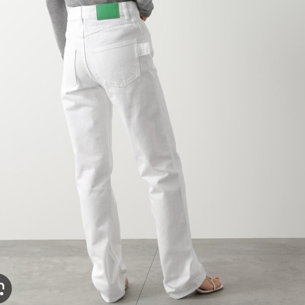 Bottega Veneta white boyfriend straight leg jeans